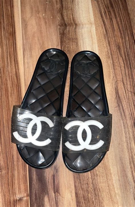 chanel plastic slides